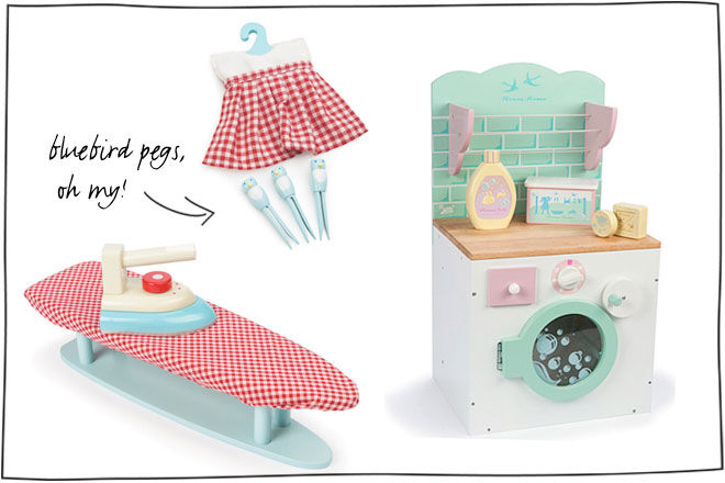 Le Toy Van washing machine and ironing board
