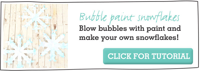 Bubble Paint Snowflakes craft