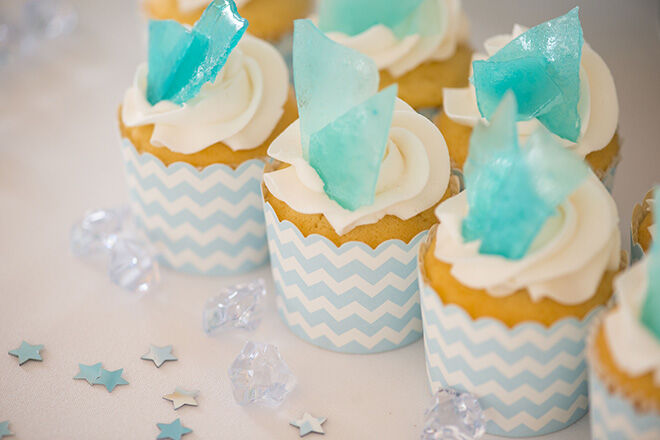 Frozen party cupcakes
