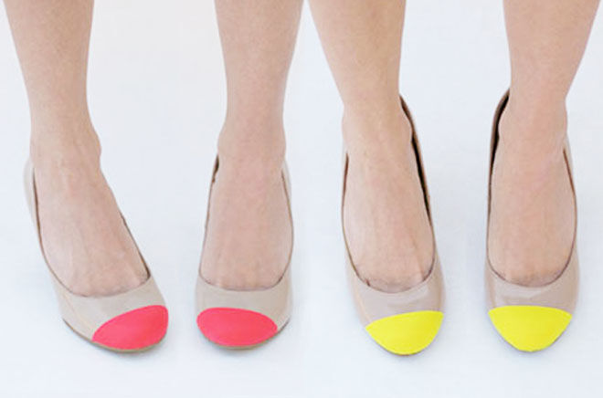 Cute paint dipped shoes