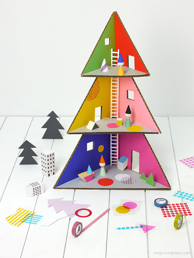 Mr Printables Christmas Tree Dollhouse