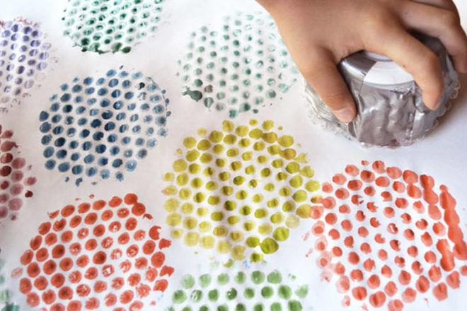 Bubble wrap stamping