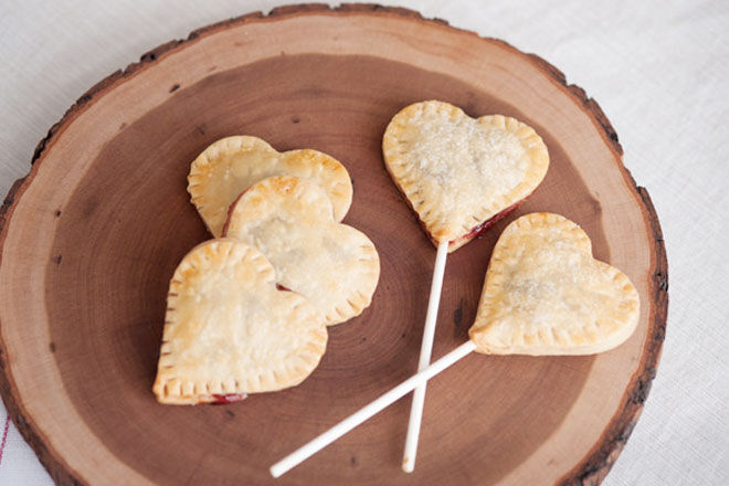 Heart Shaped Pie Pops