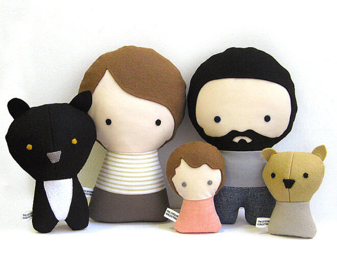 Citizens collective etsy plush doll family