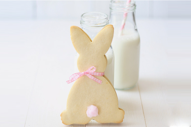 Easter bunny shortbread biscuits