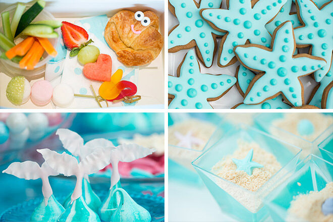 Party food inspiration for a mermaid inspired party