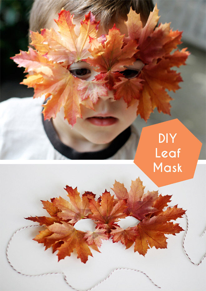 DIY Masks with leaves