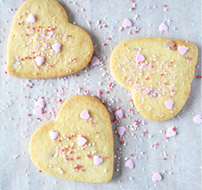 Sweet heart shaped biscuits to bake on Mother's Day