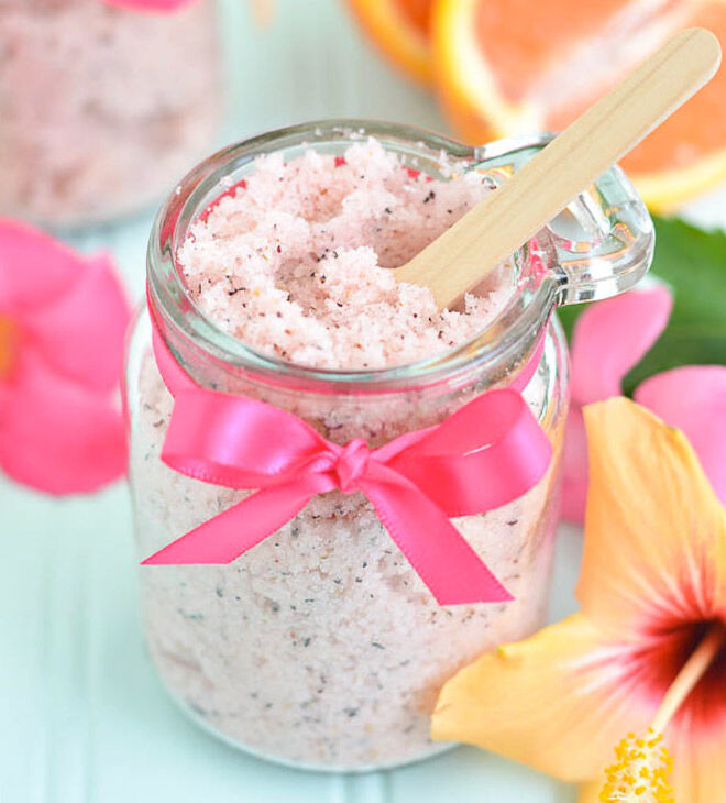 Homemade gifts for Mother's Day don't get nicer than this passion tea sugar scrub