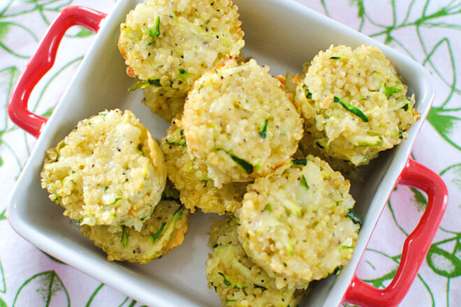 Savoury Lunchbox Ideas - Quinoa and zucchini bites