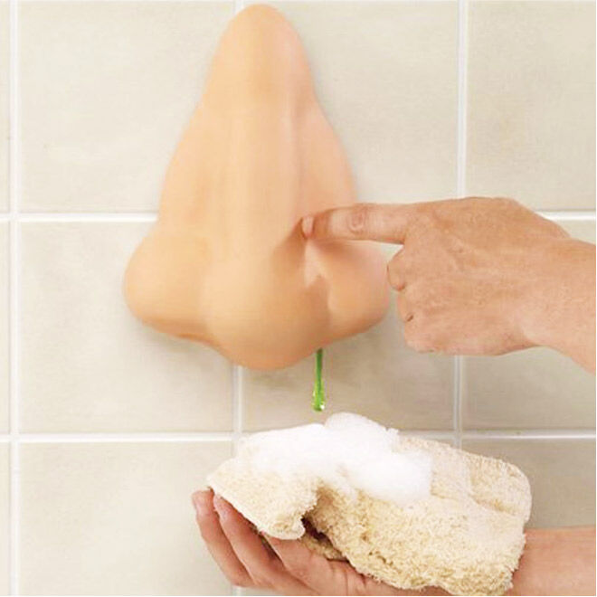 Have fun in the tub with this hilarious nose liquid soap dispenser