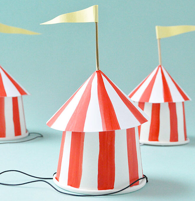 Create these colourful circus hats for your next party with this great DIY