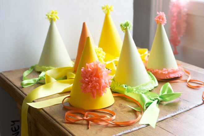 Make these adorable party hats at home with this super easy DIY and template