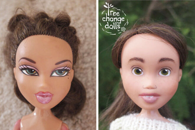 Recycled, repaired and upcycled dolls