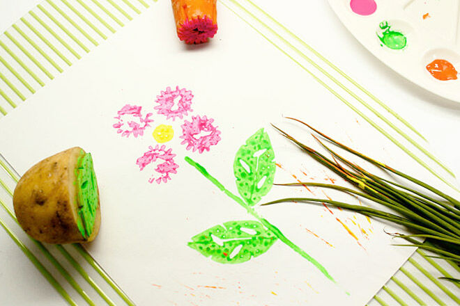 Painting with vegetables