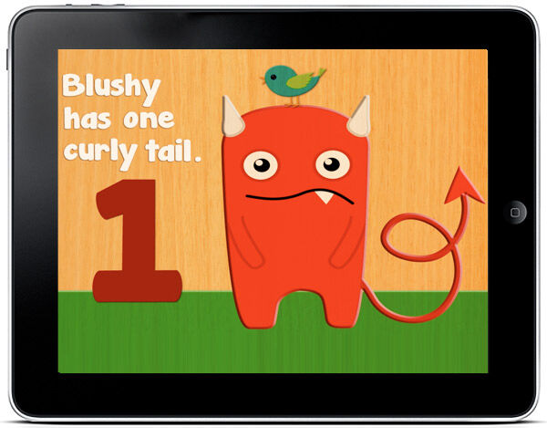 Simple interactive app to help children who are learning to count