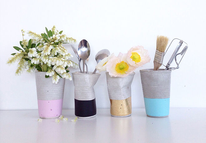 Crushed concrete cups by Design Twins Pastel
