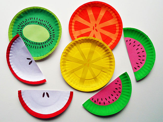 How to make fruit out of paper plates