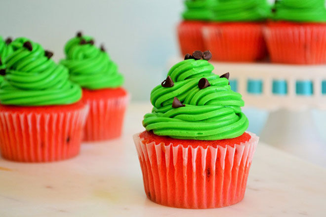 watermelon - cupcakes