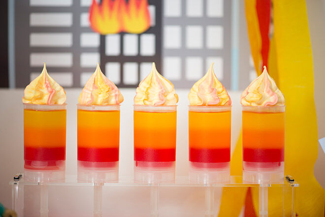 How to host a Fireman Party: Flaming Jelly Push Pops by Burnt Butter | Mum's Grapevine