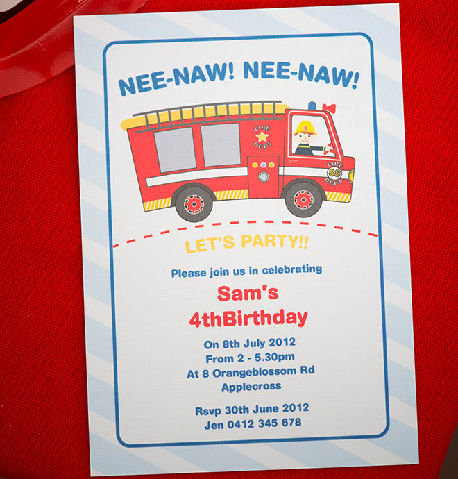 How to host a Fireman Party: Fireman Invitations by Love JK | Mum's Grapevine
