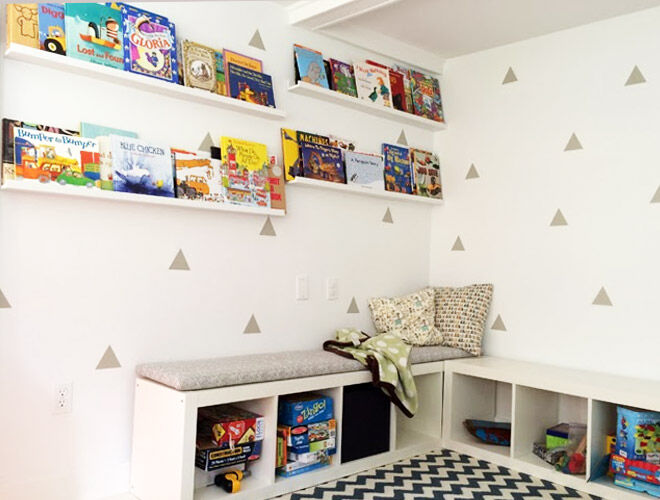 IKEA Hack - The KALLAX bookshelf makes a great reading nook for the kids | Mum's Grapevine