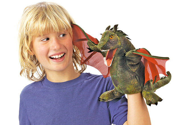 Folkmanis Dragon Hand Puppet - Voted best toy for pretend fantasy play