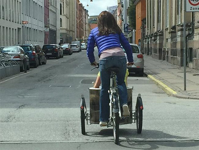 Princess Mary spotted riding her nanny around Copenhagen