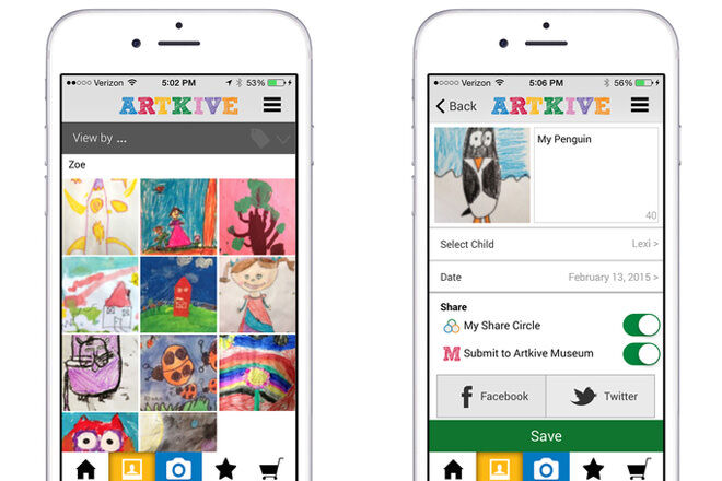 Ways to display your kids artwork: Artkive App | Mum's Grapevine