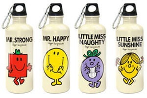 Mr Men stainless steel water bottles