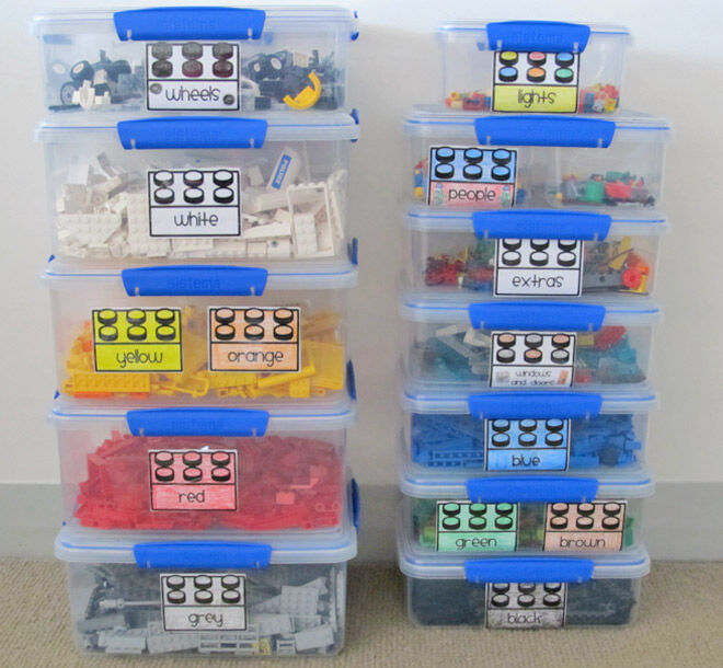 Use the Sistema containers to divide all you LEGO into colours.
