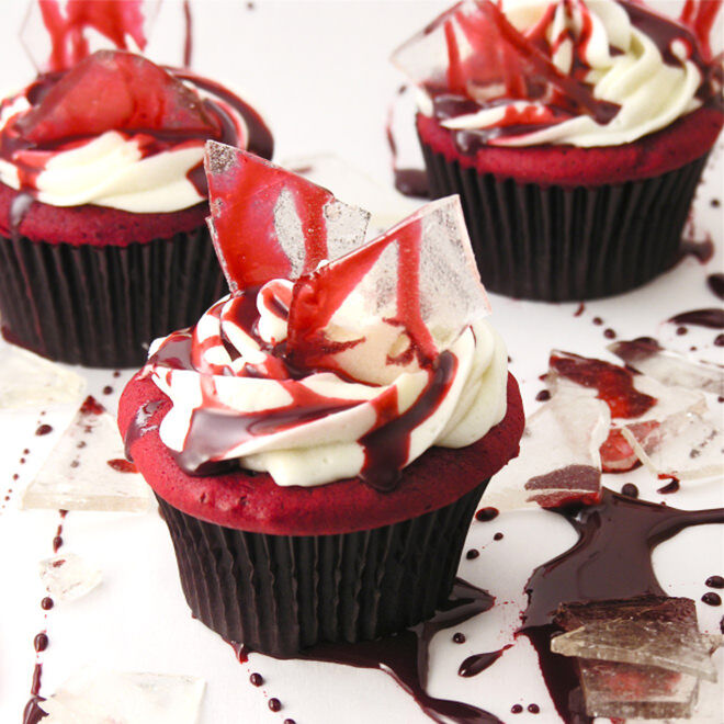 These bloody cupcakes are a brilliant trick of the eye. The only emergency is that they're so darn delicious!