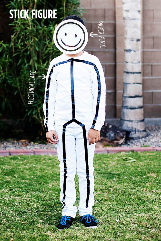 Halloween costumes don't get much easier stick man costume? Get your hands on some duck tape - stat!
