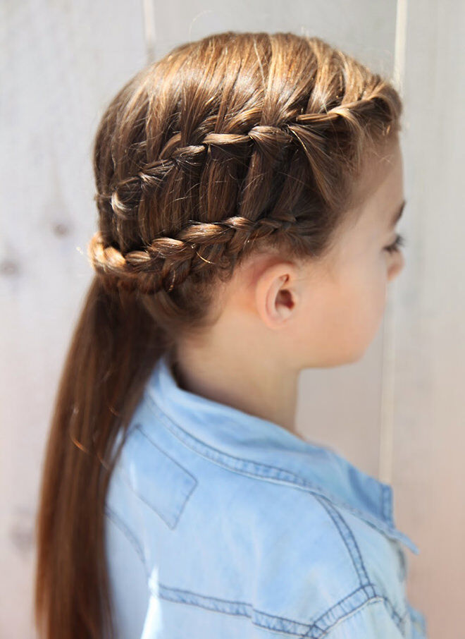 This is a combination of a waterfall braid and a dutch braid and it looks amazing!