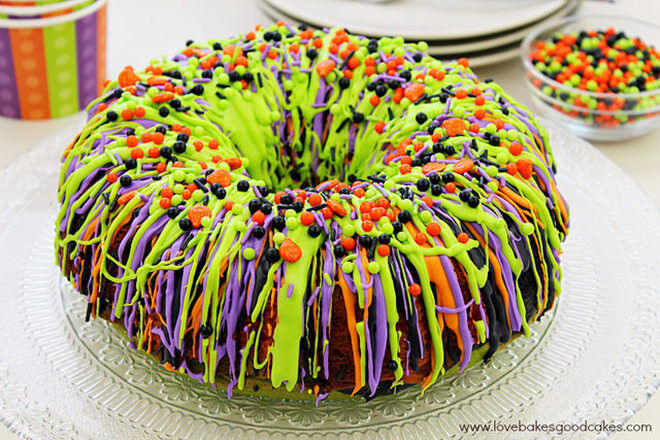 Throw colour at Halloween with this super bright and easy bunt cake