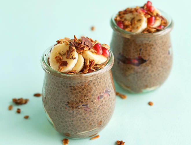 Chia pudding is a great breakfast to make the night before. Simply leave in the fridge and eat in the morning!