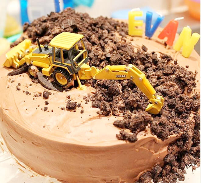 Easy Digger Birthday Cake - The Spirited Puddle Jumper