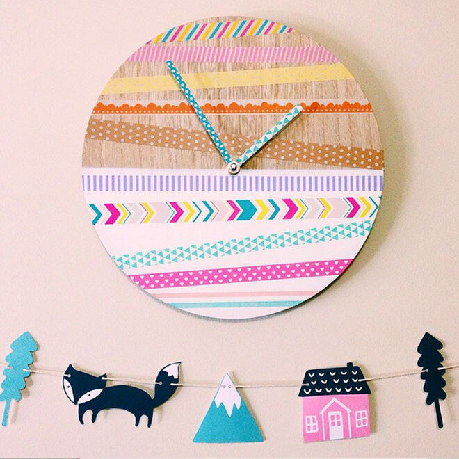 We love a washi tape makeover - so easy to do! This Kmart clock hack is an absolute winner!