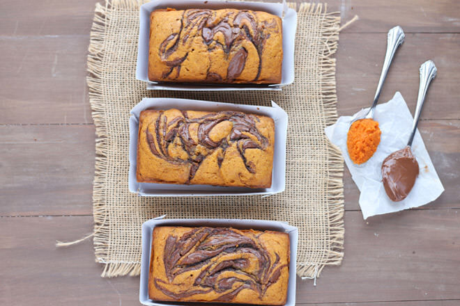 We can't stop staring at this Nutella swirled pumpkin bread. It's so pretty! This idly biddy loaf will give your little babe that warm fuzzy feeling inside