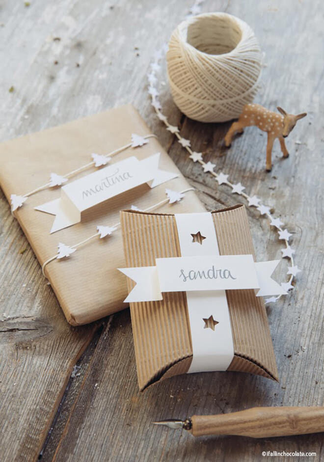  Download a template for sweet name tags and take brown paper from boring to wow in one easy step!