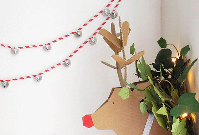 Easy DIY Straw and Bell Christmas Garland