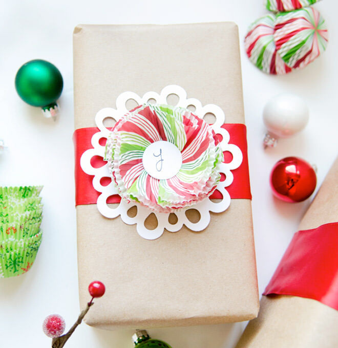 Cupcake liners are as pretty as ribbon and can even be recycled!