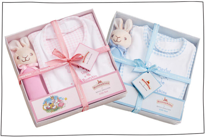 Bunnykins Baby Blue and Pink Gift Sets
