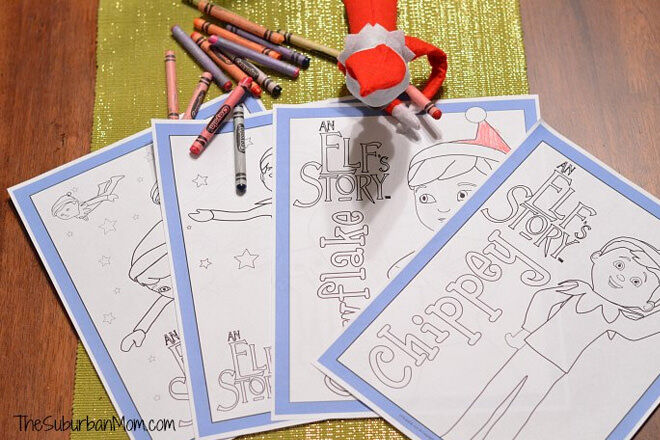 Elf on the Shelf Mindful Colouring In