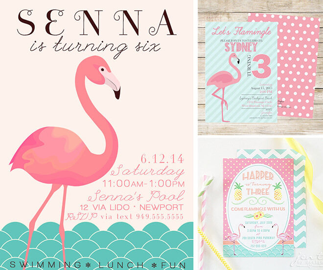 Flamingo invitations