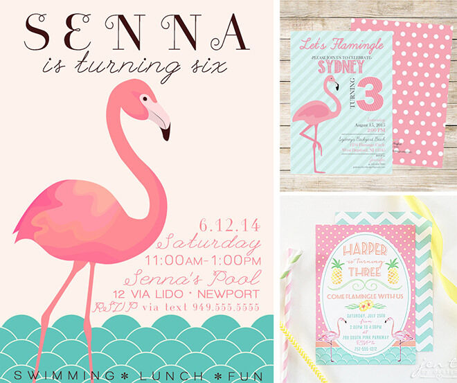 ETSY Printable Flamingo Party Invitations