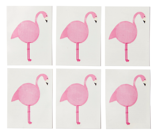 Temporary Tattoos for a Flamingo Party