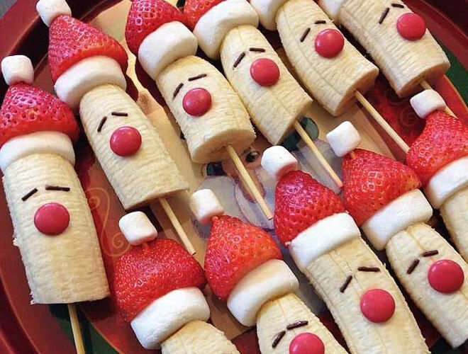Fun fruity Santa snacks