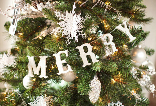Easy DIY letter garland for the Christmas tree