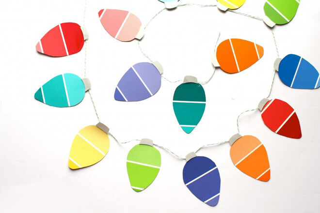 Paint chip Christmas garland